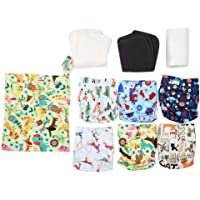 Pañales de tela reutilizables- almohadillas de pañal para pañales de bolsillo ajustables y ajustables para bebés y bebés